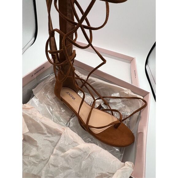 Just fab amaya flat sandals cognac - Picture 2 of 8